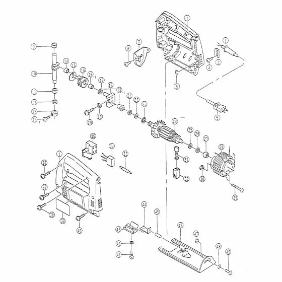 Ryobi J51A Spare Parts List Type: 1000024635